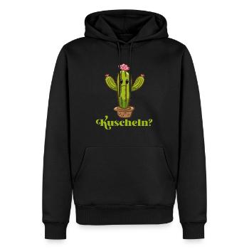 Kuscheln ? Kaktusliebhaber Kakteen Botanik Garten - Männer Premium Bio Hoodie - Schwarz - Vorne - Nico (187cm)