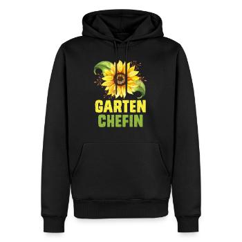Garten Chefin Sonnenblumen Gartenfreundin - Männer Premium Bio Hoodie - Schwarz - Vorne - Nico (187cm)