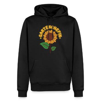 Garten Chefin Sonnenblumen Gartenfreundin - Männer Premium Bio Hoodie - Schwarz - Vorne - Nico (187cm)