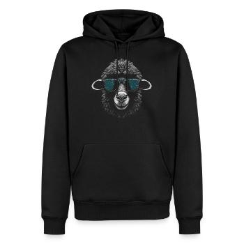 Lunettes de soleil de mouton - Sweat à capuche Premium bio Homme - noir - Devant - Nico (187cm)