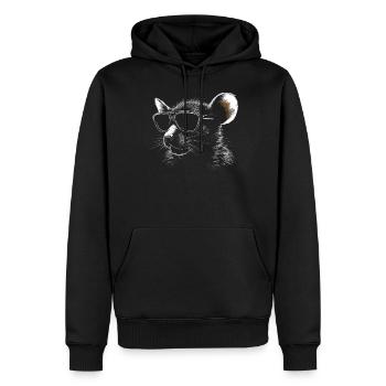 Ratten Sonnenbrille - Männer Premium Bio Hoodie - Schwarz - Vorne - Nico (187cm)
