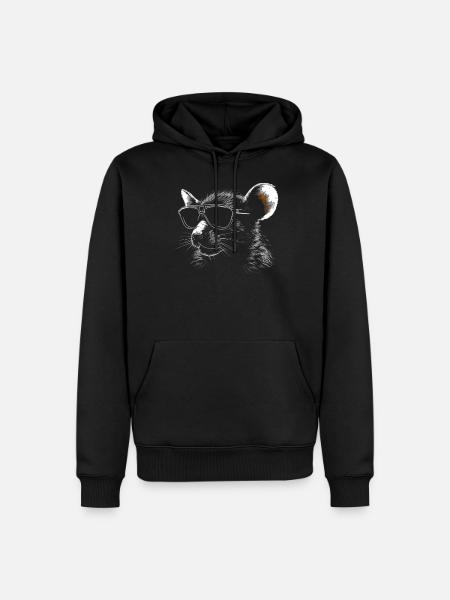 Ratten Sonnenbrille - Männer Premium Bio Hoodie - Schwarz