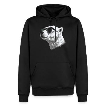 Lunettes de soleil d'ours polaire - Sweat à capuche Premium bio Homme - noir - Devant - Nico (187cm)