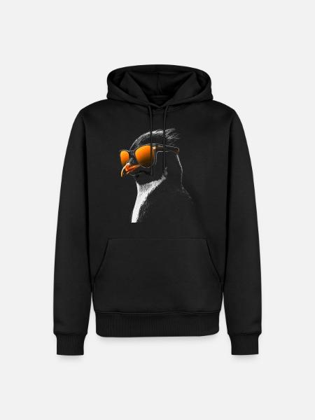 Penguin Sunglasses - Men’s Premium Organic Hoodie - black