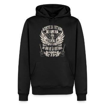 guitar fan musician guitarists birthday 1950 - Männer Premium Bio Hoodie - Schwarz - Vorne - Nico (187cm)
