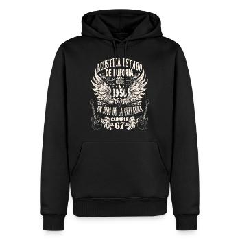 Hobby musician guitarist birthday 1956 - Männer Premium Bio Hoodie - Schwarz - Vorne - Nico (187cm)