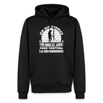 Sondengänger Ich bin Sondler Metallsucher - Männer Premium Bio Hoodie - Schwarz - Vorne - Nico (187cm)