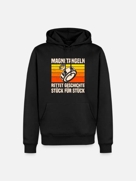 Magnetangler Rettet Geschichte Magnetfischen - Männer Premium Bio Hoodie - Schwarz