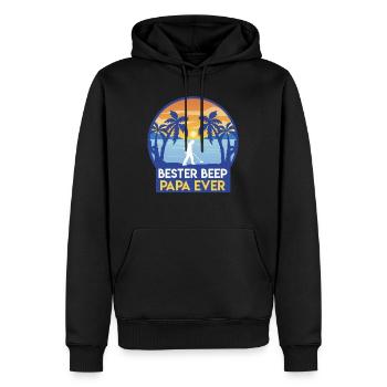 Bester Papa Beep ever Sondengänger Metalldetektor - Männer Premium Bio Hoodie - Schwarz - Vorne - Nico (187cm)