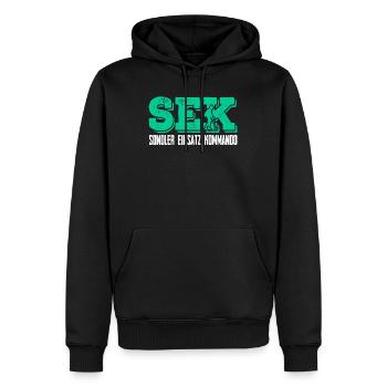 Sondler Einsatz Kommando Sondengänger mit Detektor - Männer Premium Bio Hoodie - Schwarz - Vorne - Nico (187cm)