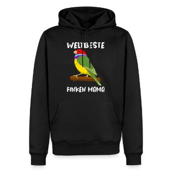 Weltbeste Finken Mama Vogelliebhaber Zebrafink - Männer Premium Bio Hoodie - Schwarz - Vorne - Nico (187cm)