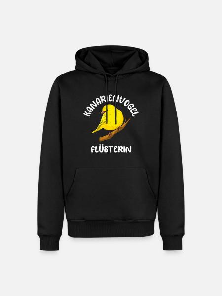Kanarienvogel Flüsterin Vogelliebhaber Frauen - Männer Premium Bio Hoodie - Schwarz