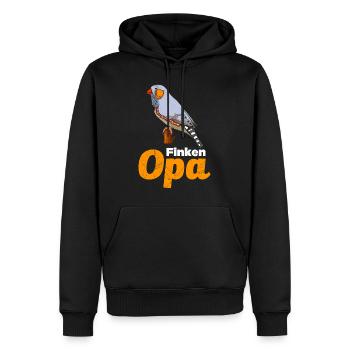 Finken Opa Zebrafink Vogelliebhaber Fink - Männer Premium Bio Hoodie - Schwarz - Vorne - Nico (187cm)