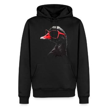 Gänse Sonnenbrille - Männer Premium Bio Hoodie - Schwarz - Vorne - Nico (187cm)