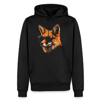 Fox Sunglasses - Men’s Premium Organic Hoodie - black - Front - Nico (187cm)