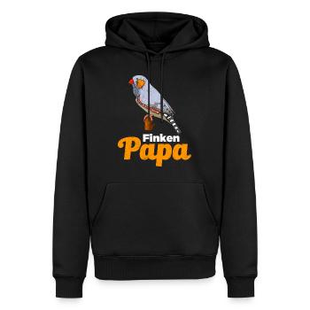Finken Papa Zebrafinken Vogelliebhaber Finkenvogel - Männer Premium Bio Hoodie - Schwarz - Vorne - Nico (187cm)