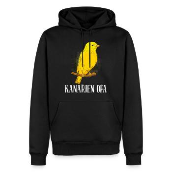 Kanarien Opa Canary Grandpa Wellensittich - Männer Premium Bio Hoodie - Schwarz - Vorne - Nico (187cm)