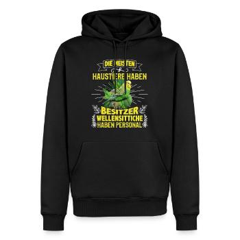 Vogelfreund Die meisten Haustiere haben Besitzer - Männer Premium Bio Hoodie - Schwarz - Vorne - Nico (187cm)