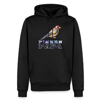 Finken Papa Zebrafinken Vogelfreund Männer - Männer Premium Bio Hoodie - Schwarz - Vorne - Nico (187cm)