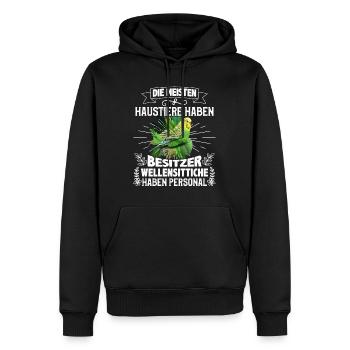 Vogelfreund Die meisten Haustiere haben Besitzer - Männer Premium Bio Hoodie - Schwarz - Vorne - Nico (187cm)