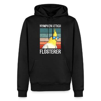 Nymphensittich Flüsterer Vogelliebhaber Sittich - Männer Premium Bio Hoodie - Schwarz - Vorne - Nico (187cm)