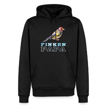 Finken Papa Zebrafinken Vogelfreund Männer - Männer Premium Bio Hoodie - Schwarz - Vorne - Nico (187cm)