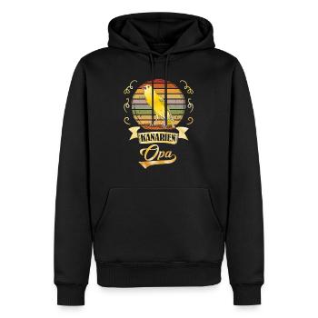 Opa Kanarien Grandpa Canary Vogelliebhaber - Männer Premium Bio Hoodie - Schwarz - Vorne - Nico (187cm)