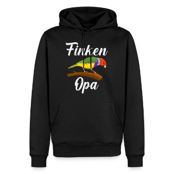 Finken Opa Zebrafink Vogelliebhaber Fink - Männer Premium Bio Hoodie - Schwarz - Vorne - Nico (187cm)