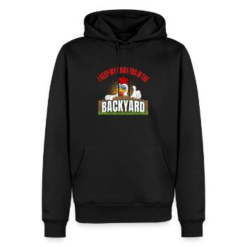 Hinterhof Hühnerzüchter Lustiges Hühnerliebhaber - Männer Premium Bio Hoodie - Schwarz - Vorne - Nico (187cm)