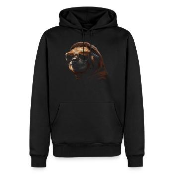 Kühle Sonnenbrille - Männer Premium Bio Hoodie - Schwarz - Vorne - Nico (187cm)