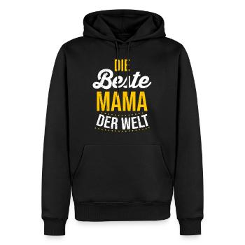 Die Beste Mama der Welt weltbeste Mama Muttertag - Männer Premium Bio Hoodie - Schwarz - Vorne - Nico (187cm)