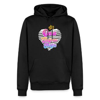 Oma Chefin Großmutter Muttertag Granny Ehefrau - Männer Premium Bio Hoodie - Schwarz - Vorne - Nico (187cm)