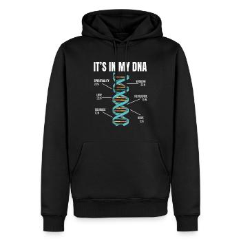 Spirituelle DNA Inspiration Spiritualist - Männer Premium Bio Hoodie - Schwarz - Vorne - Nico (187cm)