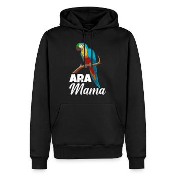 Ara Mama Papagei Fan Vogelliebhaber Macaw - Männer Premium Bio Hoodie - Schwarz - Vorne - Nico (187cm)