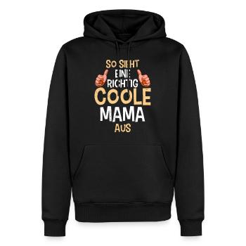 Coole Mama Muttertag weltbeste Mama Mothersday - Männer Premium Bio Hoodie - Schwarz - Vorne - Nico (187cm)