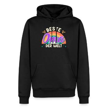 Weltbeste Oma Muttertag Beste Oma Super Grandma - Männer Premium Bio Hoodie - Schwarz - Vorne - Nico (187cm)
