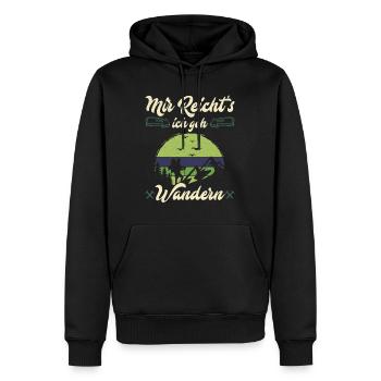 Mir reichts ich geh wandern Bergfan - Männer Premium Bio Hoodie - Schwarz - Vorne - Nico (187cm)