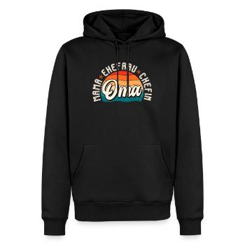 Oma Chefin Großmutter Muttertag Granny Ehefrau - Männer Premium Bio Hoodie - Schwarz - Vorne - Nico (187cm)