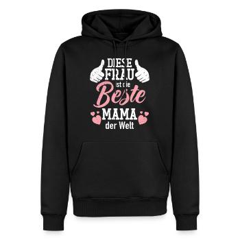 Die Beste Mama der Welt weltbeste Mama Muttertag - Männer Premium Bio Hoodie - Schwarz - Vorne - Nico (187cm)