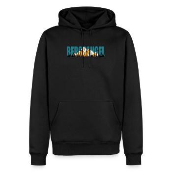 Naturbuschen Bergfan Bergbengel Bergsteiger - Männer Premium Bio Hoodie - Schwarz - Vorne - Nico (187cm)