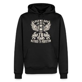 Birthday shirt for 78 year old legend honorary day - Männer Premium Bio Hoodie - Schwarz - Vorne - Nico (187cm)