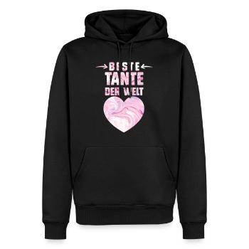 Weltbeste Tante Muttertag Beste Tante Aunties - Männer Premium Bio Hoodie - Schwarz - Vorne - Nico (187cm)