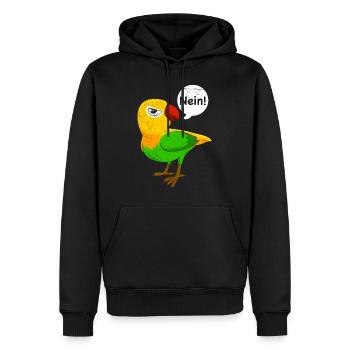 Liebesvögel Nein! sturre Vögel Lovebirds Papageien - Männer Premium Bio Hoodie - Schwarz - Vorne - Nico (187cm)