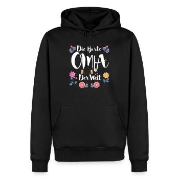 Weltbeste Oma Muttertag coole Oma Granny - Männer Premium Bio Hoodie - Schwarz - Vorne - Nico (187cm)