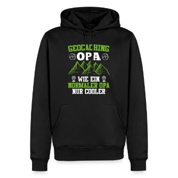 Geocaching Opa GPS Schnitzeljagd Großvater - Männer Premium Bio Hoodie - Schwarz - Vorne - Nico (187cm)