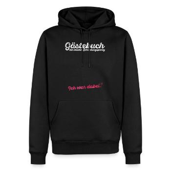 Scheidungsparty Gästebuch Ich war dabei Scheidung - Männer Premium Bio Hoodie - Schwarz - Vorne - Nico (187cm)