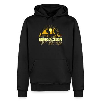 Bergkraxlerin Bergfan Wandern Wanderer - Männer Premium Bio Hoodie - Schwarz - Vorne - Nico (187cm)
