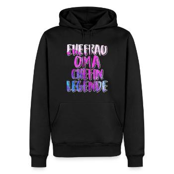 Oma Chefin Großmutter Muttertag Granny Ehefrau - Männer Premium Bio Hoodie - Schwarz - Vorne - Nico (187cm)