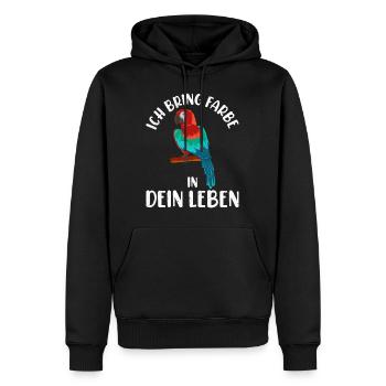 Aras Ich bring Fabe in dein Leben Papagei Fan - Männer Premium Bio Hoodie - Schwarz - Vorne - Nico (187cm)