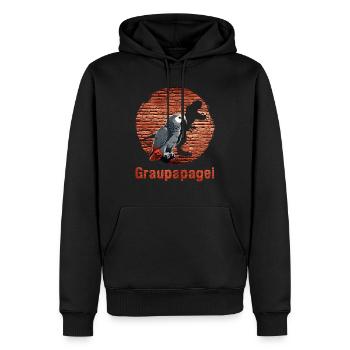Graupapagei African Grey Vogelliebhaber - Männer Premium Bio Hoodie - Schwarz - Vorne - Nico (187cm)